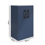 500mm Blue Freestanding Vanity Unit with Basin and Black Handle - Ashford