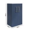 500mm Blue Freestanding Vanity Unit with Basin and Chrome Handle - Ashford