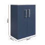 Grade A2 - 600mm Blue Freestanding Vanity Unit with Basin and Chrome Handle - Ashford