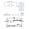 1100 x 760mm Rectangular Sliding Shower Enclosure - Frameless
