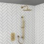 Grade A2 - Brushed Brass Concealed Mixer Shower with Wall Mounted Head & Handset - Arissa