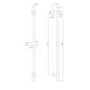 Arissa Brushed Brass Shower Slider Rail Kit