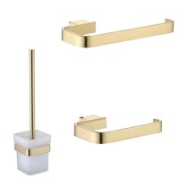 Brass 3 Piece Bathroom Accessory Set - Arissa Brass 3 Piece Bathroom Accessory Set - Arissa