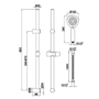 Black 1 Outlet Thermostatic Mixer Shower Set with Hand Shower - Arissa