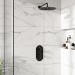Black 1 Outlet Wall Mounted Thermostatic Mixer Shower Set - Arissa