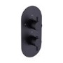 Grade A1 - Black Single Outlet Wall Mounted Thermostatic Mixer Shower - Arissa