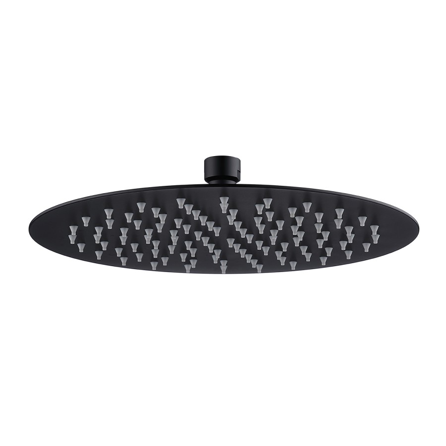 Grade A1 - Black Single Outlet Wall Mounted Thermostatic Mixer Shower - Arissa