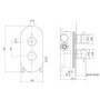 Grade A1 - Black Single Outlet Wall Mounted Thermostatic Mixer Shower - Arissa