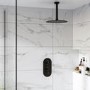 Grade A1 - Black Single Outlet Ceiling Mounted Thermostatic Mixer Shower - Arissa