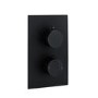 Arissa Matt Black Dual Control Round Concealed Valve - 1 Outlet