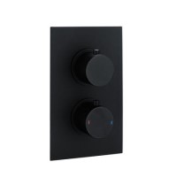 Arissa Matt Black Dual Control Round Concealed Valve - 1 Outlet