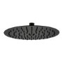 250mm Matt Black Round Rain Shower Head - Arissa