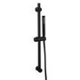Black 2 Outlet Ceiling Mounted Thermostatic Mixer Shower Set with Hand Shower - Arissa