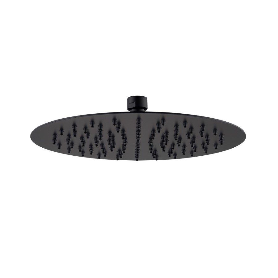 Black 2 Outlet  Ceiling Mounted Thermostatic Mixer Shower Set with Hand Shower - Arissa