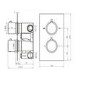 GRADE A1 - Arissa Matt Black Dual Control Round Concealed Valve - 2 Outlet