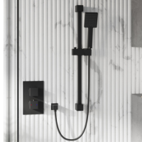Grade A2 - Black Single Outlet Thermostatic Mixer Shower with Hand Shower - Zana