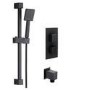 Grade A2 - Black Single Outlet Thermostatic Mixer Shower with Hand Shower - Zana
