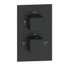 Black Single Outlet Ceiling Mounted Thermostatic Mixer Shower  - Zana