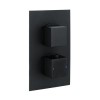 GRADE A1 - Zana Matt Black Dual Control Square Concealed Valve - 2 Outlet