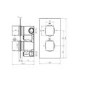 Zana Matt Black Dual Control Square  Concealed Valve - 2 Outlet