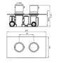 Grade A1 - Black Dual Outlet Wall Mounted  Thermostatic Mixer Shower with Hand Shower - Zana