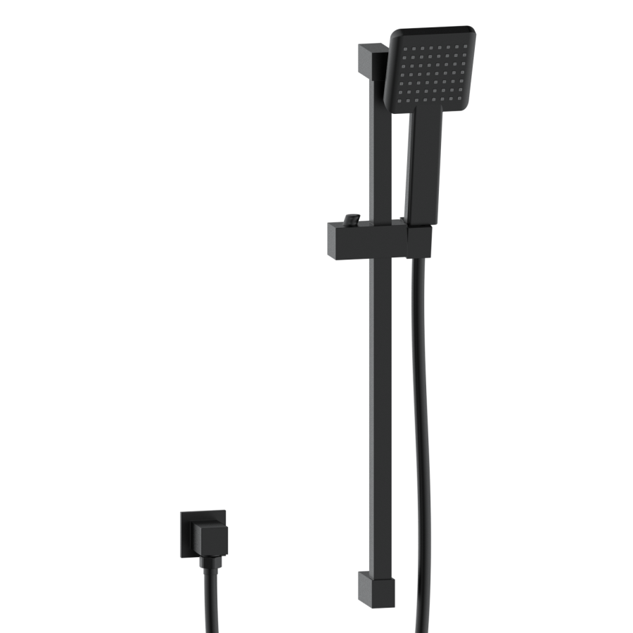 Black 2 Outlet  Ceiling Mounted  Thermostatic Mixer Shower Set with Hand Shower - Zana