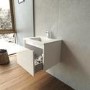 600mm White Wall Hung Vanity Unit with Basin - Toledo