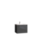 600mm Anthracite Wall Hung Vanity Unit with Basin - Toledo