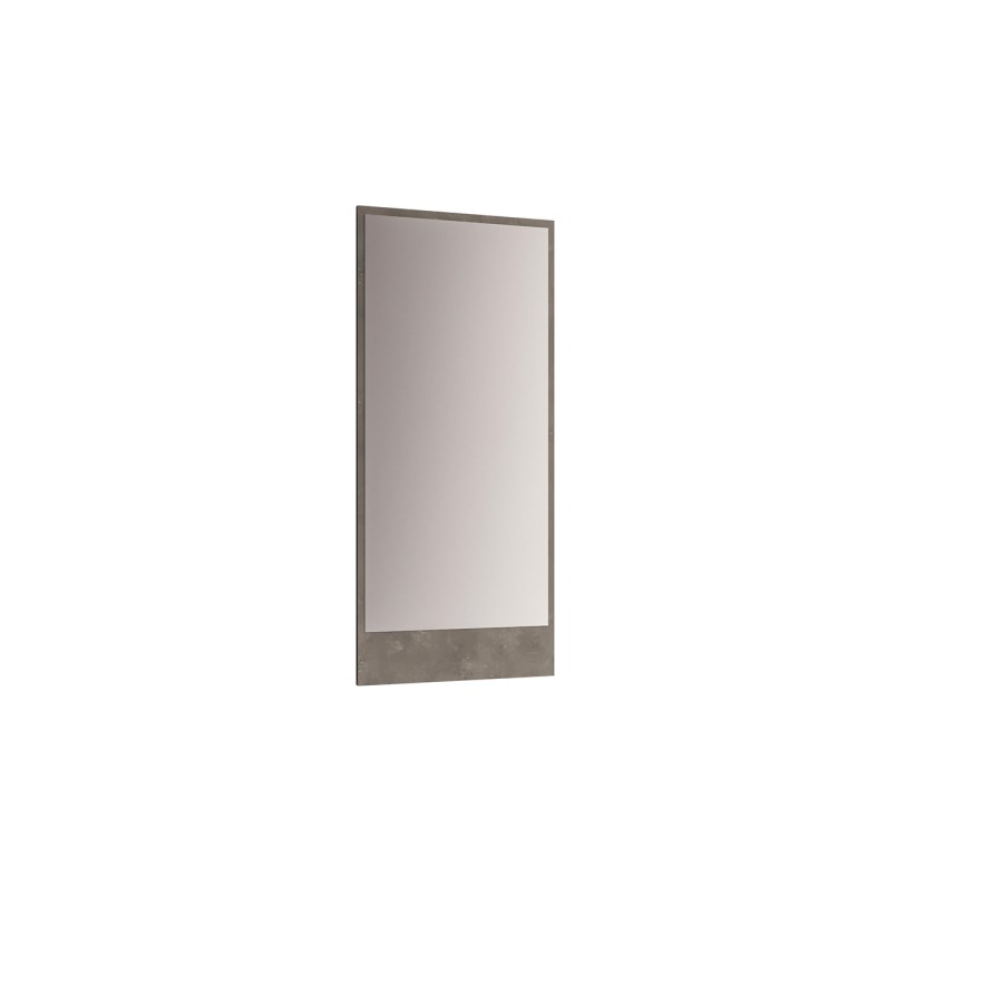 Grade A1 - 600mm Grey Wall Hung Countertop Vanity Unit with Basin and Mirror - Nerja