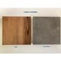 Grade A1 - 600mm Grey Wall Hung Countertop Vanity Unit with Basin and Mirror - Nerja