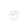 Grade A1 - 600mm Grey Wall Hung Countertop Vanity Unit with Basin and Mirror - Nerja