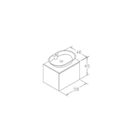 Grade A1 - 600mm Grey Wall Hung Countertop Vanity Unit with Basin and Mirror - Nerja