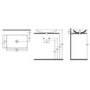 Grade A1 - 600mm Grey Wall Hung Countertop Vanity Unit with Basin and Mirror - Nerja