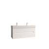 GRADE A1 - 1200mm White Wall Hung Double Vanity Unit with Basin - Morella