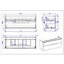 Grade A2 - 1200mm White Wall Hung Double Vanity Unit with Basin - Morella