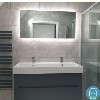 Grade A2 - 1200mm Anthracite Wall Hung Double Vanity Unit with Basin - Morella