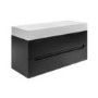ONLY OPENED - 1200mm Black Wall Hung Double Vanity Unit with Basin - Morella