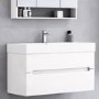Grade A1 - 800mm Matt White Wall Hung Basin Vanity Unit - Morella