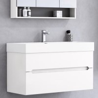Grade A1 - 800mm Matt White Wall Hung Basin Vanity Unit - Morella