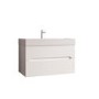 Grade A1 - 800mm Matt White Wall Hung Basin Vanity Unit - Morella