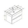 800mm Matt White Wall Hung Basin Vanity Unit - Morella