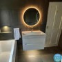 Grade A1 - 800mm Matt White Wall Hung Basin Vanity Unit - Morella