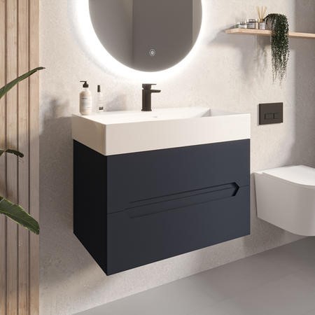 800mm Anthracite Wall Hung Vanity Unit, Wall Hung Vanity Unit For Bathroom