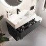 Grade A1 - 800mm Anthracite Wall Hung Vanity Unit with Basin - Morella