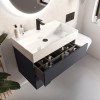 Grade A1 - 800mm Anthracite Wall Hung Vanity Unit with Basin - Morella