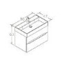 Grade A1 - 800mm Anthracite Wall Hung Vanity Unit with Basin - Morella
