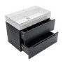 Grade A1 - 800mm Anthracite Wall Hung Vanity Unit with Basin - Morella
