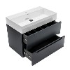 Grade A1 - 800mm Anthracite Wall Hung Vanity Unit with Basin - Morella