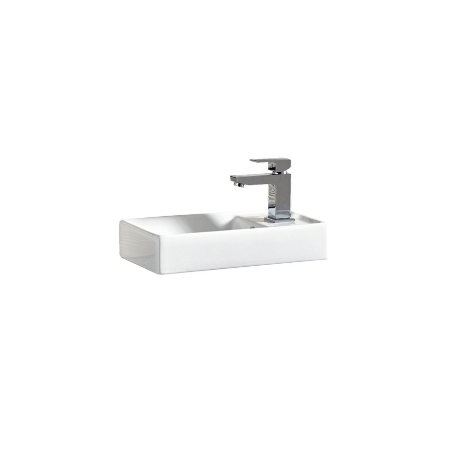White Gloss 400 x 200mm Floor Standing Basin Vanity Unit - Cranbrook