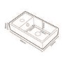 White Gloss 400 x 200mm Floor Standing Basin Vanity Unit - Cranbrook